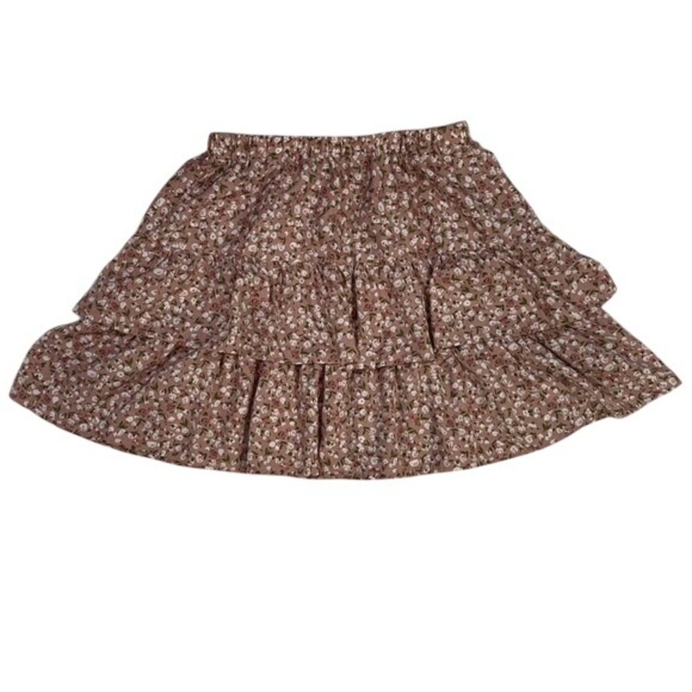 SHEIN Floral Ruffle Tiered Mini Skirt Women's Size S - Picture 3 of 5